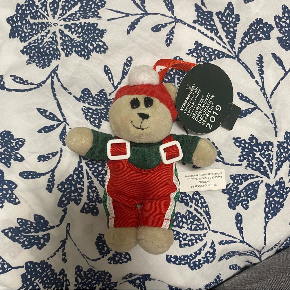 Starbucks 2019 Christmas Teddy Bear Ornament